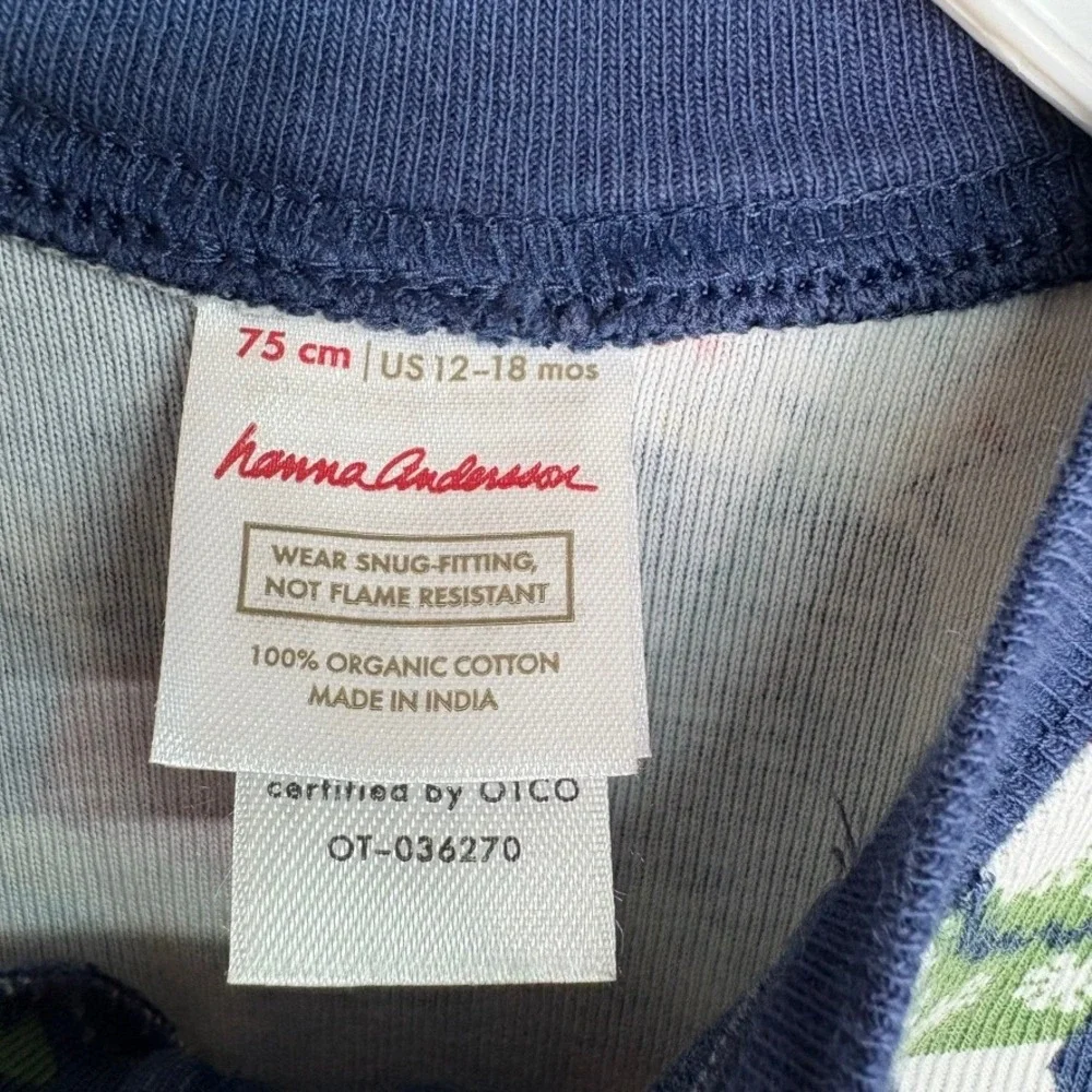 Hanna Andersson Christmas‎ Pajamas pjs Size 12M 18M 75cm Organic Cotton Dogs